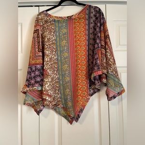 Coldwater Creek Poncho. Multi color print.